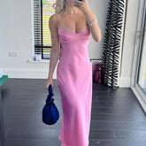 Women Camis Satin Long Dresses