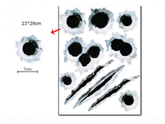 Simulation Bullet Hole Car Sticker,