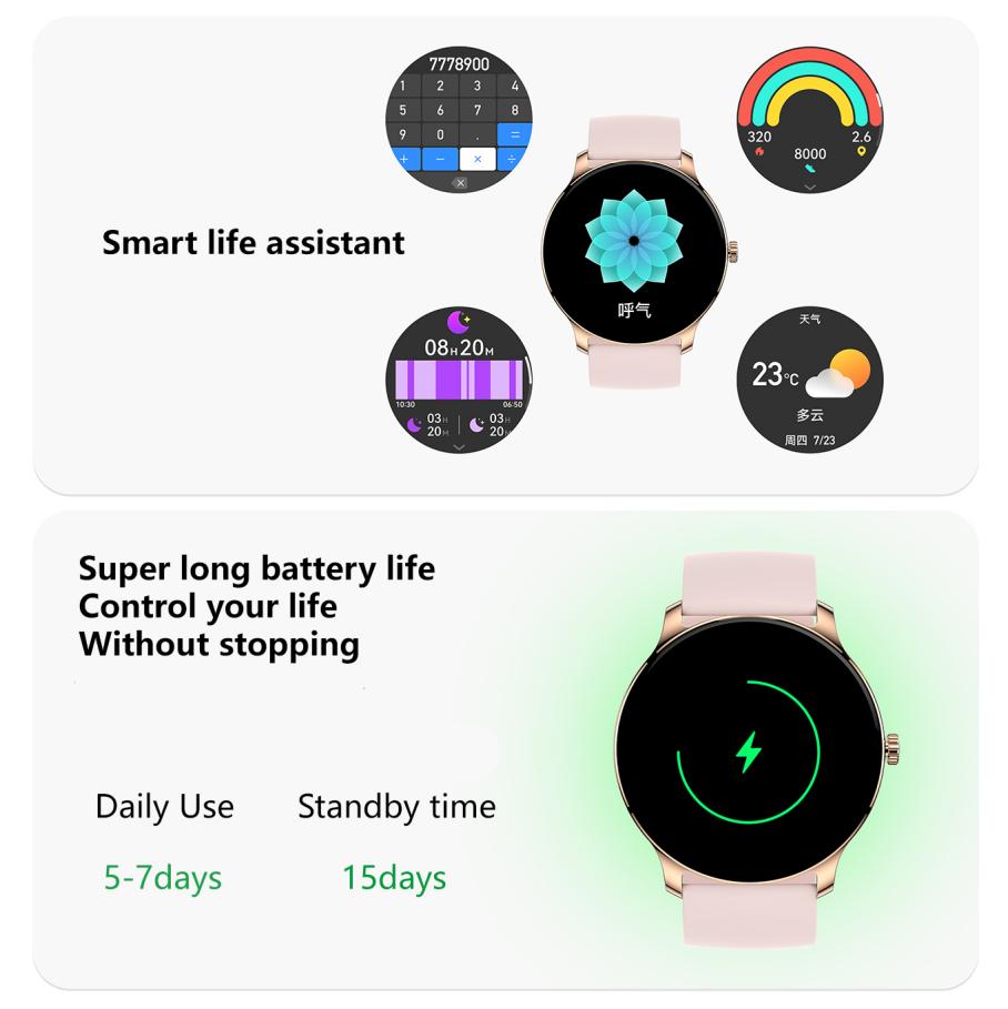Ultra Slim Smart Watch For Men Women