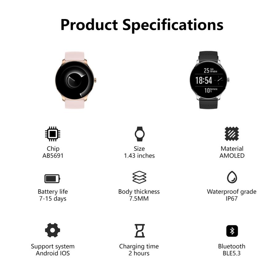 Ultra Slim Smart Watch For Men Women
